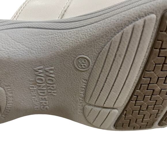 Dansko Nursing Shoe Work Wonders Coral Clog White Leather Upper Size 38(8-8.5) - Picture 8 of 11